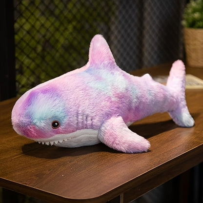 Shark Plush Pillow Stuffed Animal - Soft Cute Shark Throw Pillow for Couch, Kids Room Decor, Birthday Gift for Girls, Women & Ocean Animal Lovers, Mixed Colors