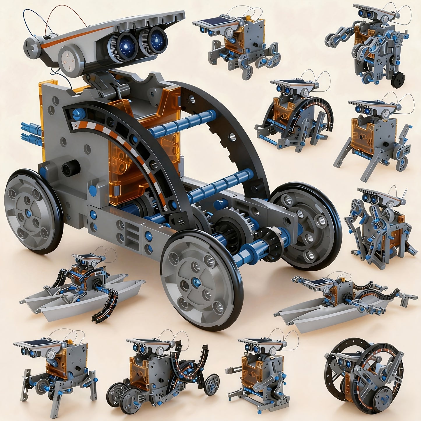 12-in-1 STEM Solar Robot Kit Toys, Educational Building Science Experiment Set Birthday Gifts for Kids Boys Girls 8 9 10 11 12 13 Years Old