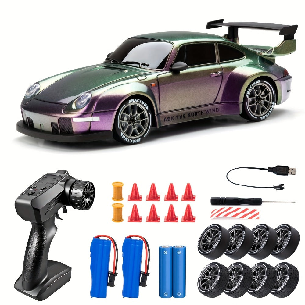 High-Speed Drift RC Car 1:24 Scale S814 – Remote Control Drift Car for Kids & Adults, 360° Spin Stunt Vehicle Toy, Birthday Christmas Gift, Multiple Colors (Grey/Orange/Blue/Green/Purple)