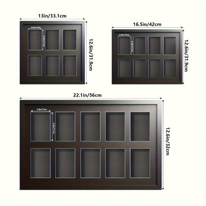 Trading Card Display Case Wall Mounted Wood Frame – Pokemon TCG Sports Cards 35–360pt Compatible, 1/2/4/6/10 Grid Options, Card Collector Gift for Teen & Adult Ages 14+