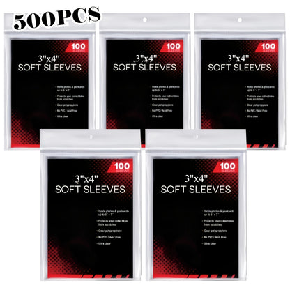 Soft Sleeves 5 Packs of 100 for Standard Sized Cards = 500