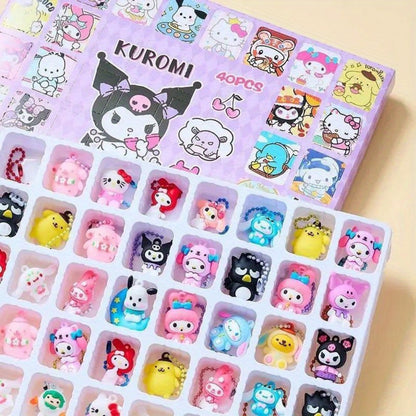 Sanrio Mystery Surprise Box Dolls 40pcs – Blind Box Mini Figures Pendant Party Favors, Cute Kawaii Characters, Fun Gift for Kids Girls Birthday Party Decoration