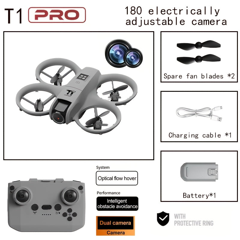 2026 Upgraded 4K Remote Control Airplane, Automatic Hover One-key Return, Two Rechargeable Batteries Long-endurance Drone, Shock And Collision Design, One-key Roll, Optical Flow Vision Automatic Hover Function, WiFi Real-time Return Of Images