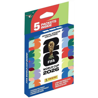 2026 Panini Soccer FIFA World Cup Sticker Collection Hanger Box with 35 Total Stickers and StreetCards Magnet! Look Parallel Stickers!