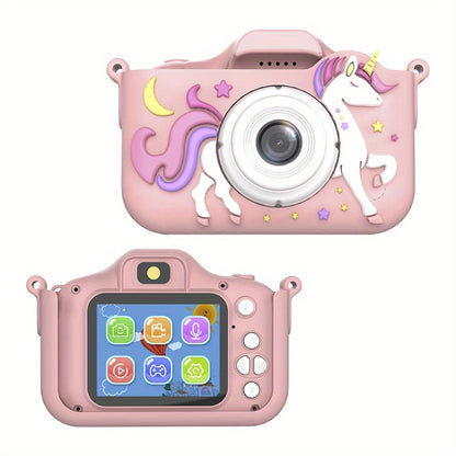 Children's Cartoon Camera Toy, 1080P High-definition Video, 6 Photo Modes, 32G Memory, Perfect Gift for 3-12 Year Old Children's Birthdays, Holidays, And Christmas.