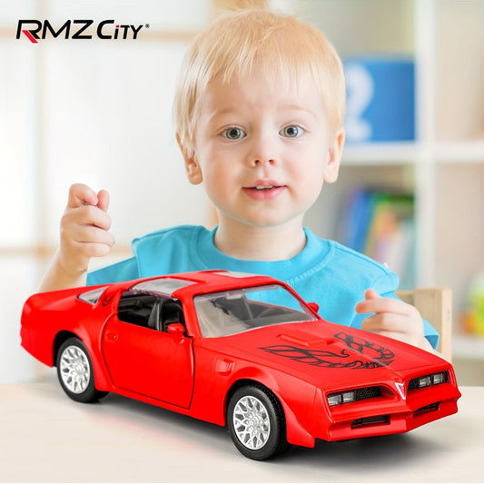 RIMIZCITY 1:36 Scale Vintage for Pontiac Firebird Sports Car Model, Alloy Die-Cast Toy Car with Opening Doors and Pull-Back Action, Gift for Boys
