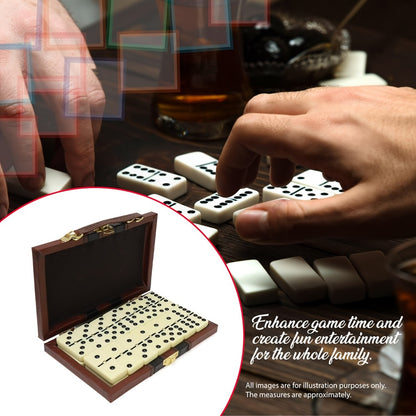 Double 6 Domino Set with Storage Case & Metal Spinner - 28 Tiles Classic Black Domino Game for Adults Kids Family | Premium Packaging 1 or 2 Pack | Holiday Christmas Thanksgiving Birthday Gift