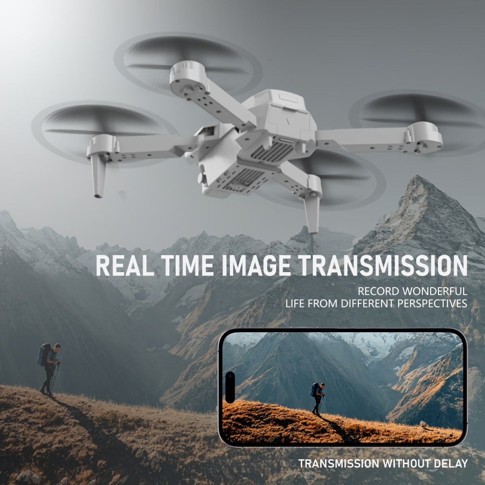 E88 Dual Camera Drone with 360° Stunt Flip & Surround Flight – Optical Flow Positioning, Intelligent Height Hold, Foldable Portable Body, 500mAh Battery, Indoor Outdoor RC Quadcopter for Adventure