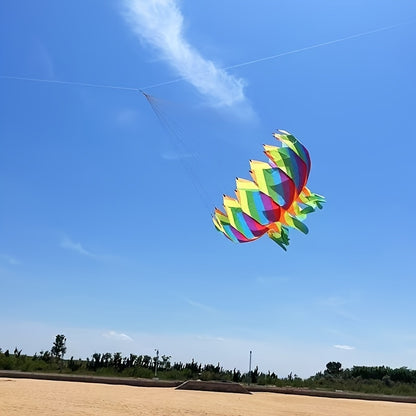 [Rotating Lotus Tail Kite] Rotating Lotus Tail Kite - Three-dimensional Flower Basket Tail; Suitable For Outdoor Beach Park Games And Entertainment
