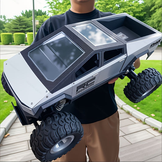 RC Monster Truck Toy 1:14 & 1:18 Scale 2.4GHz 4WD All-Terrain Off-Road Vehicle with LED Lights, Water Spray Effect, Realistic Engine Sound, Metal Body, Big Wheels – Kids Gift
