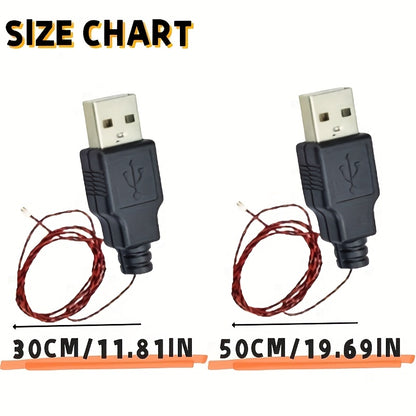 LYBMTWF 11.81/19.69inch USB Cable for Do-It-Yourself, Illuminate Your Bricks, Energizing The Lighting