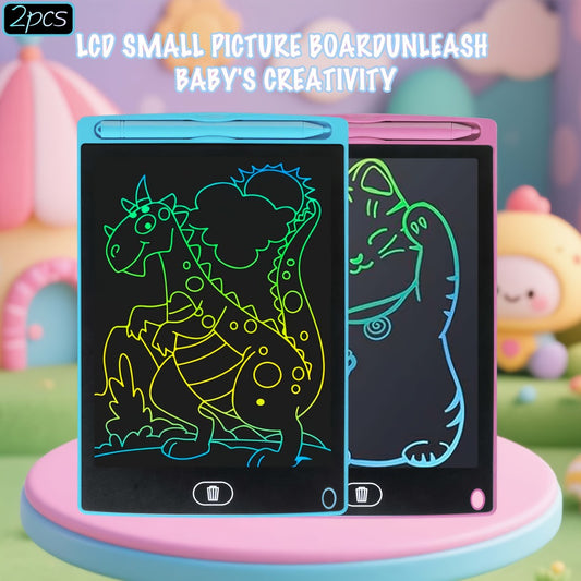 LCD Drawing Tablet with Stylus 2 Pack – 8.5 Inch Reusable Doodle Pad for Kids, Blue & Pink, Battery-Powered Educational Toy, Birthday & Holiday Gift for Boys & Girls