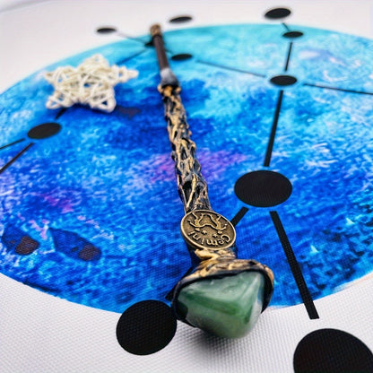 Zodiac Crystal Magic Wand with Gift Box – Handmade Astrology Wand for All 12 Signs, Cosplay Prop, Party Decor & Unique Birthday Christmas Valentine Gift for Women Men