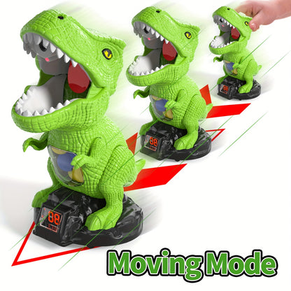 Dinosaur Shooting Game Toy with 12 Bullets Googles And 1 Launcher/ 48 Bullets Googles And 2 Launchers, Movable Dino Shooting Toy with Sound Light And Spray Boys Toys for 3 Ages And Up