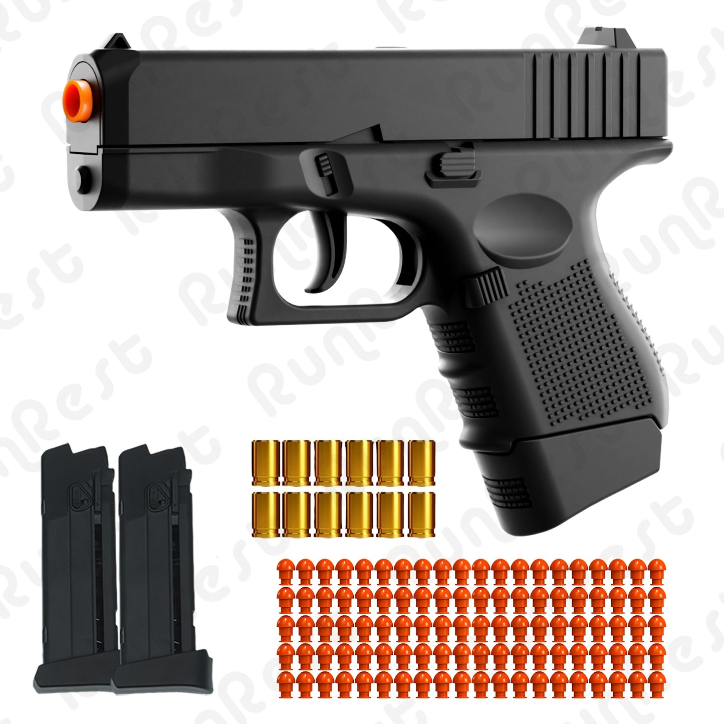 Soft Bullet Gun Toy Pistol with 100 Bullets, 12 Shells, And 2 Magazines New Toy Gun Pistol Hollow Hanging Machine, Toy Foam Blaster, Outdoor Sports Shooting Game