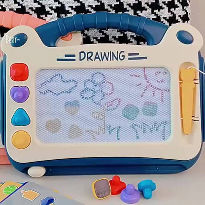 Magnetic Drawing Board for Kids Colorful Erasable Sketch Pad with Stylus and Stamps Portable Doodle Board for Toddlers Ages 3+ Indoor Outdoor Travel Gift for Boys Girls