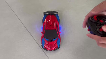1:18 Deformation RC Robot Car for Kids – One-Button Transform Remote Control Stunt Car with 360° Rotating Drift, Educational Toy for Boys & Girls Ages 3+, Birthday Gift (Red)