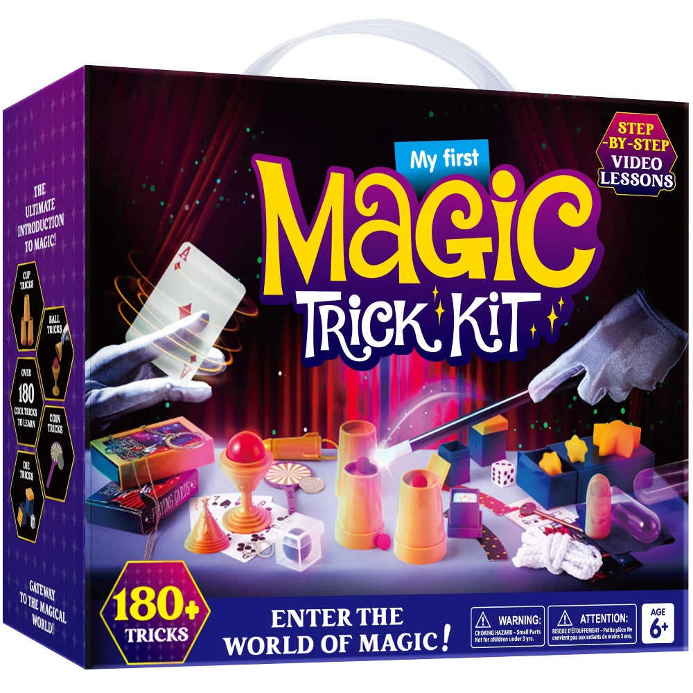 180+ Magic Tricks Kit for Kids – Complete Magician Starter Set with Step-by-Step Video Lessons, Magic Wand, Illusion Cards & Classic Props | Birthday Christmas Gift for Boys Girls Ages 6+