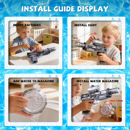 Electric Water Gun Automatic Squirt Guns for Boys And Girls with Sound, High Capacity Water Blaster with Long Range for Kids Ages 3-6, Summer Outdoor Pool Beach Party Toys Gift