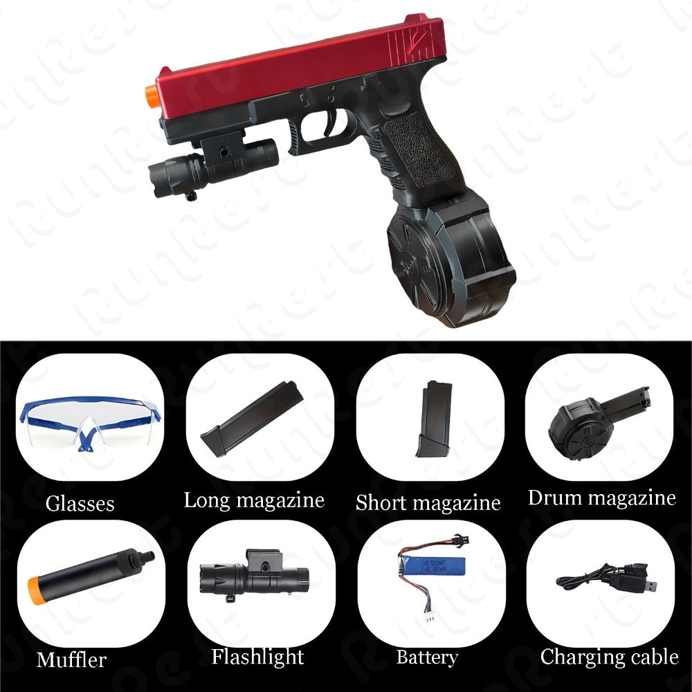 New Toy Gun Electric Full Auto Shooting Toy, Outdoor Sport Interactive Game Toy, Rechargeable Portable Gun Toy High-speed Splash Ball Toy Rifle, Long Battery Life - Suitable For Team Collaborative Game Toys For Outdoor And Indoor Activities. Hallowe