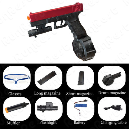 New Toy Gun Electric Full Auto Shooting Toy, Outdoor Sport Interactive Game Toy, Rechargeable Portable Gun Toy High-speed Splash Ball Toy Rifle, Long Battery Life - Suitable For Team Collaborative Game Toys For Outdoor And Indoor Activities. Hallowe