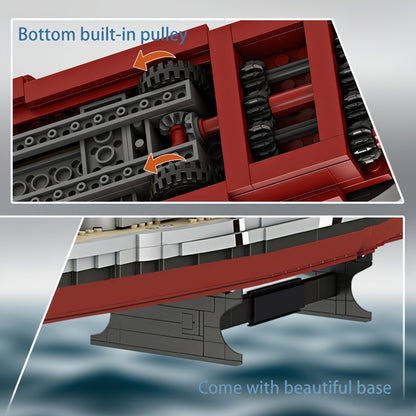MOC Battleship Building Block Set 2081pcs – Large Scale Tech Warship Brick Model Kit 4201, Adult Collectible Display Toy, Unique Gift for Military Ship Enthusiasts Brick Builders & Teens