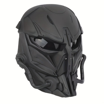 Punisher Skull Cyberpunk Face Mask – Breathable Sci-Fi Futuristic Half Mask for Halloween Cosplay, Rave Bar Club Music Festival, Photo Prop & Gift for Men Adults, Cool Collectible Accessory