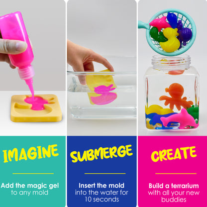 Aqua Fairy Water Gel Kit - Magic Water Elf - DIY Squishy Maker Kit - Design Your Own Squishes - Kids Arts & Crafts