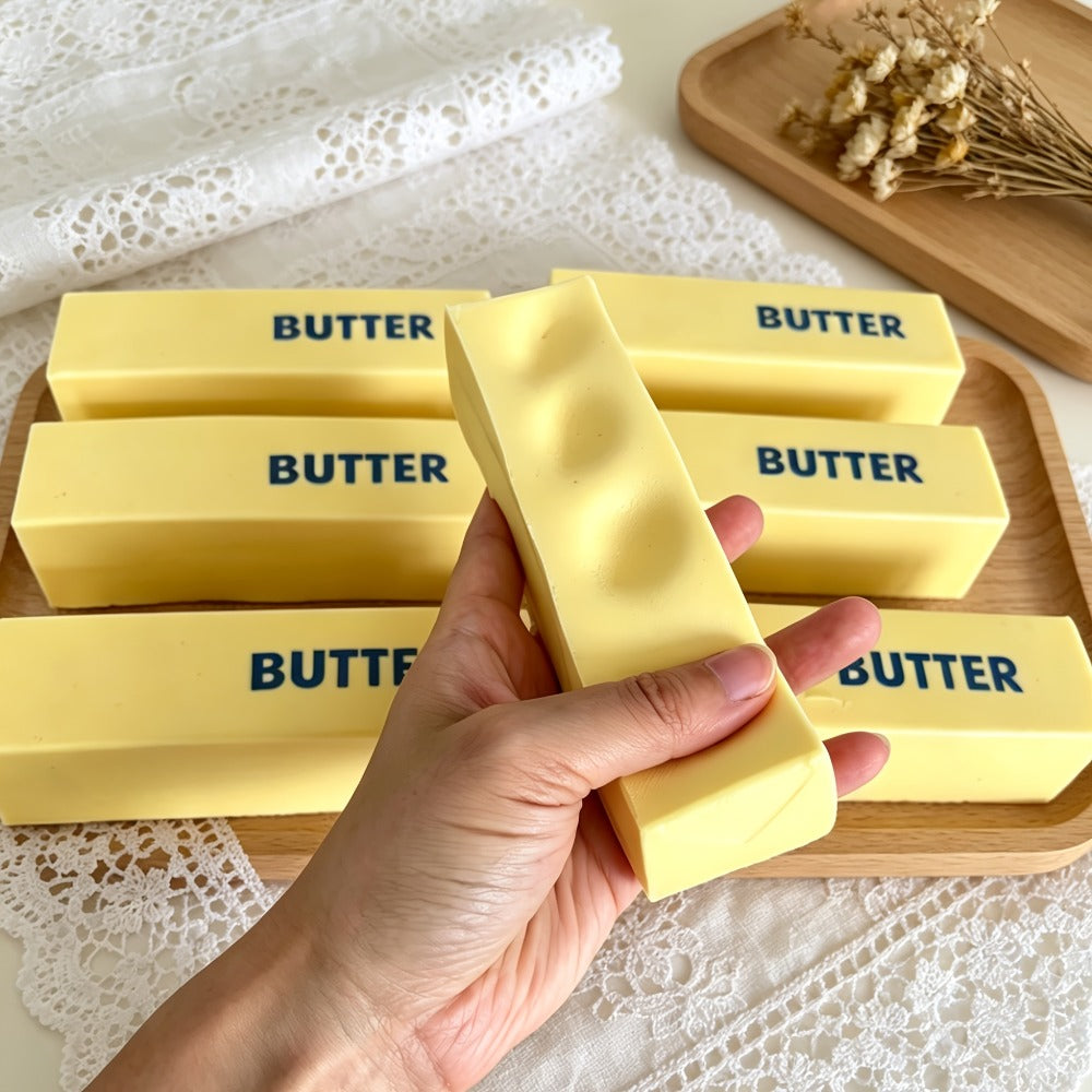 Butter Squishy Toy 6 Pack Giant Slow Rising Squeeze Fidget Toy for Stress Relief Anxiety Desk Decoration Kids Adults Office Party Gift Christmas Easter Valentine