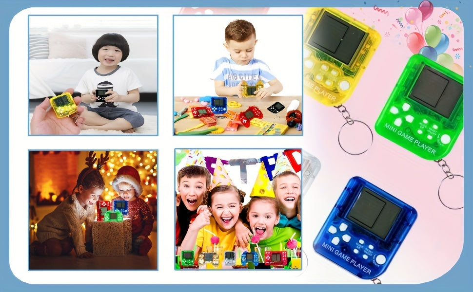 Video Game Party Favors for Kids, Mini Game Keychain for Kids Boys Birthday Supplies Gaming Party Favors Classroom Prizes