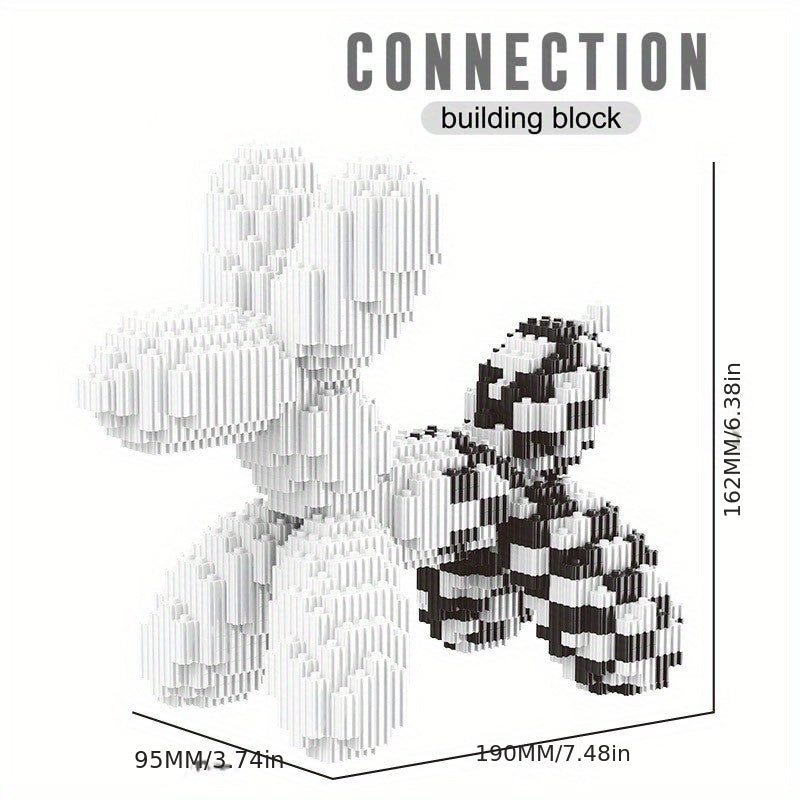 Creative Balloon Dog Building Blocks Set - Interlocking Building Blocks, Home Decor, Great for Holiday Gifts