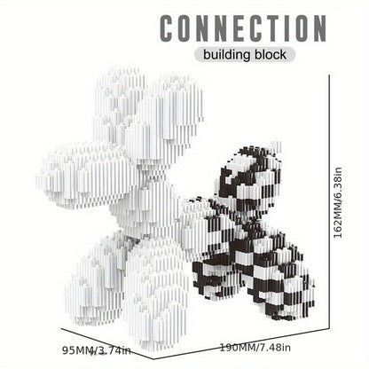 Creative Balloon Dog Building Blocks Set - Interlocking Building Blocks, Home Decor, Great for Holiday Gifts