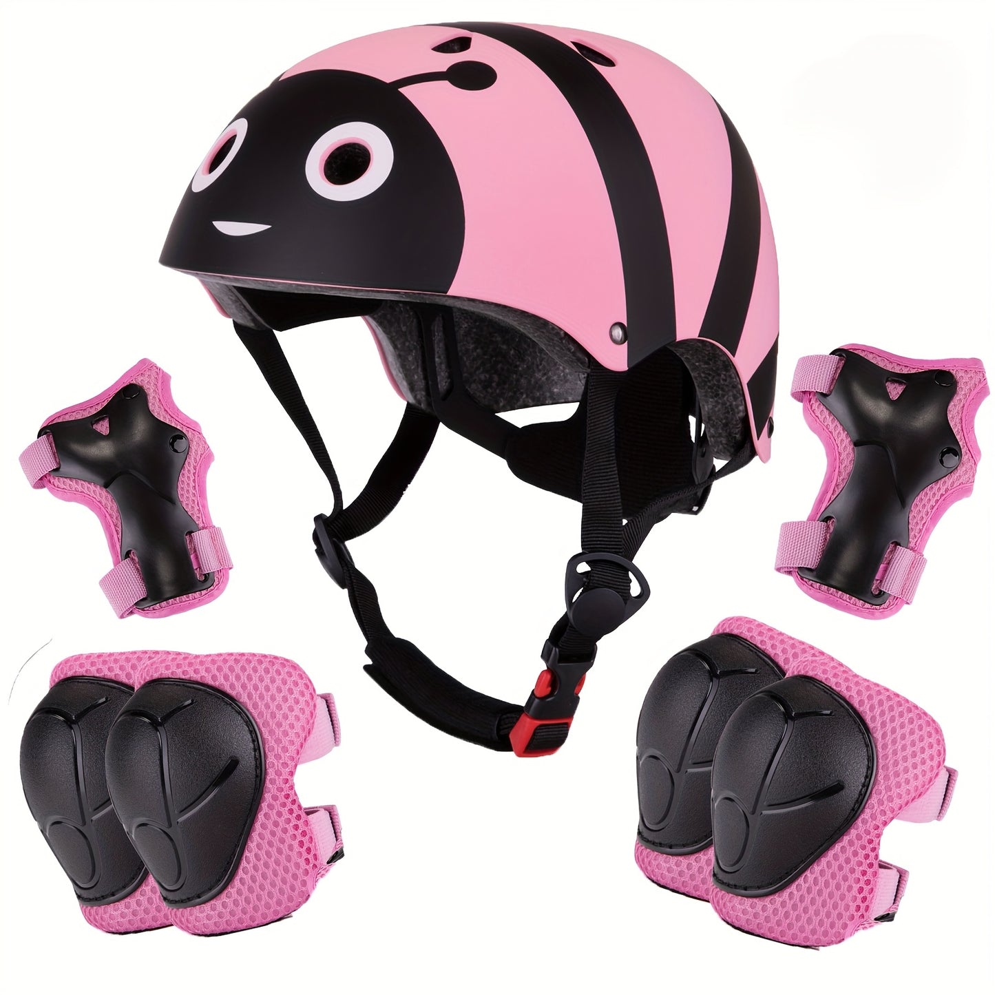 [Adjustable Helmet Set] Kids Bike Helmet Set, Adjustable Helmet for Ages 5-14 Year Boys Girls, Toddler Helmet Pad Set with Knee And Elbow Pads for Bike, Roller, Scooter