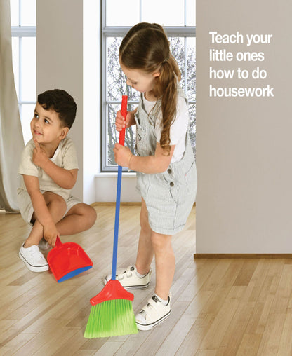 Play22 Kids Cleaning Set 4 Piece - Toy Cleaning Set includes Broom, Mop, Brush, Dust Pan - Toy KitchenCleaning Set