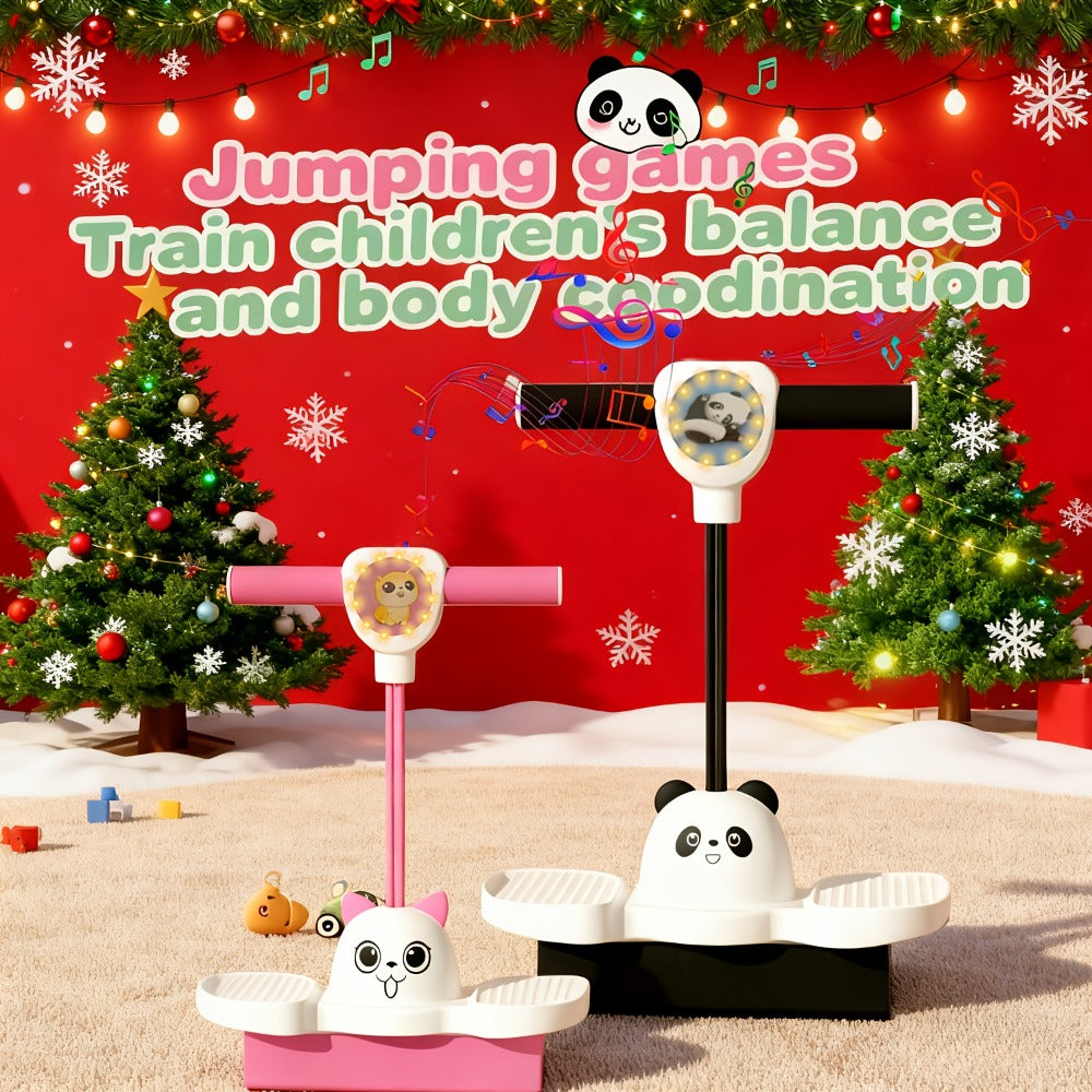 Hop Ball for Kids & Adults – Luminous Bouncing Balance Ball with Non-Slip Thickened Rubber, Princess Pink & Panda Black, Fun Indoor Outdoor Sports Toy & Birthday Gift for Boys and Girls