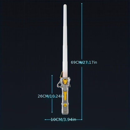 RGB Light-Up Saber Toy 16 Colors Rechargeable Light Sword with Gravity Sensor & Sound Effects – 2-in-1 Flashing Space Sword for Kids Boys Girls | Best Birthday Christmas Gift