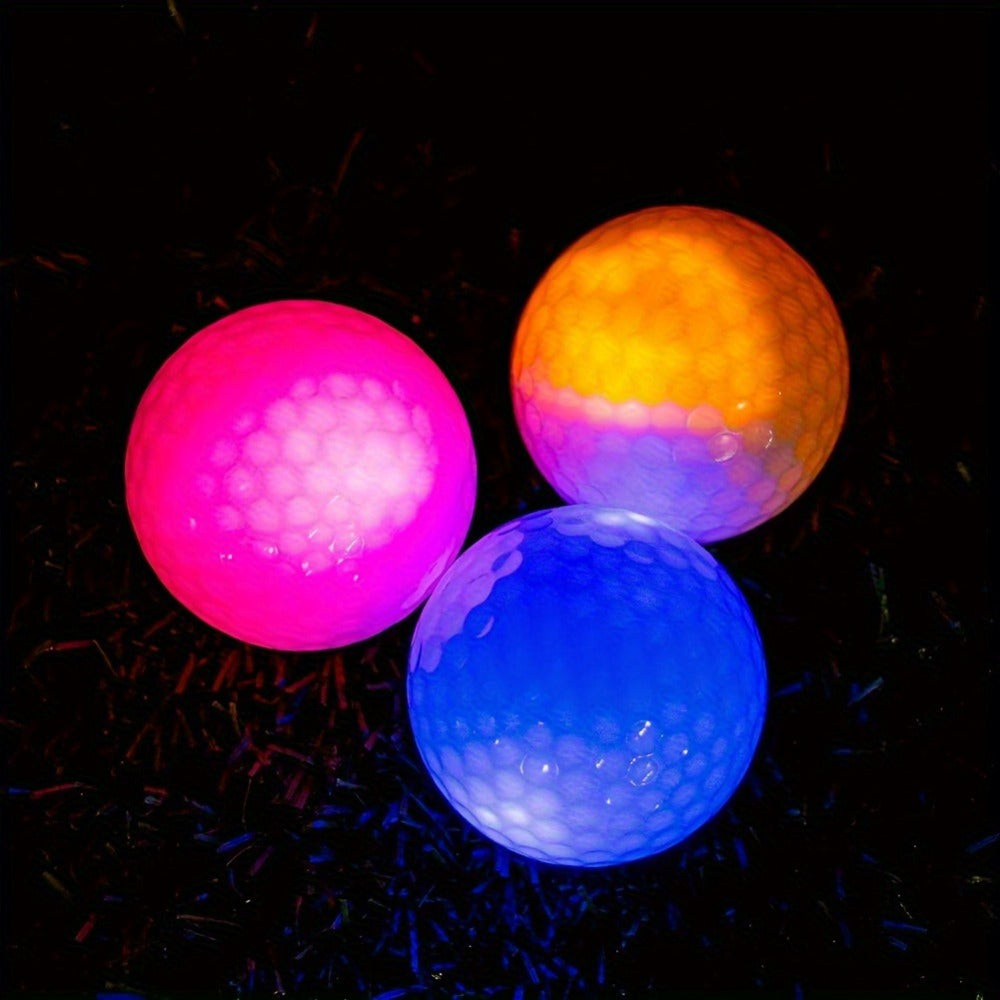 LED Golf Balls Glow in the Dark – Ultra-Bright 3-LED Night Golf Balls with 8-Min Reset Timer & Mesh Bag, 3 or 6 Pack | Best Night Golf Gift for Men Women Teens Beginners