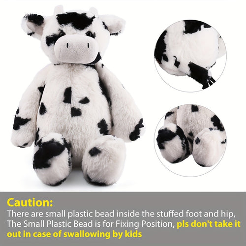 Cow Stuffed Animals, 16'' Tubbie Wubbie Soft Plush Cow for Babies, Farm Animal Toy Birthday for Boys Girls, White And Black, Kids Room Decoration, Christmas Birhtday Gifts for Kids Boys Girls