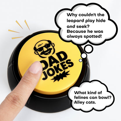 Funny for dad Joke Button, Father'S Day Gift, Gag Gift for Men, A Push of Button for Hilarious Jokes, White Elephant Gift for Dad, Christmas Stocking Stuffer, Birthday Gift from Daughter, Prank Toys for Age 14+