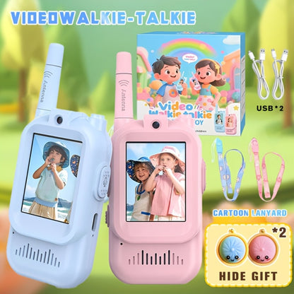 2pcs Children's Walkie-talkie Toys, 2.4GHz Wireless Walkie-talkies with Video Call And Voice-changing Functions, Equipped with High-definition Cameras, Long-distance Communication, Suitable for Children Aged 3-14, Ideal for Outdoor Play