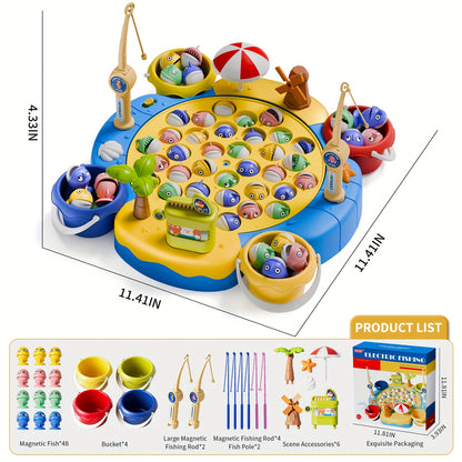 OCEAN 66pcs Magnetic Fishing Game for Kids Toys Boys Ages 3-5 4-6, Magnetic Fishing Toys with Fishing Rods, Birthday Gifts for 3 4 5 6 Year Old Boys Kids, Innovative Toys for Boys 3 to 5 Years 1-8 Players