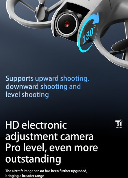Mini 4K FPV Drone with 180° Rotating Dual Camera – Optical Flow Positioning, Dual Batteries, 360° Flip, One-Key Takeoff Landing, Anti-Shake RC Quadcopter for Beginners Boys Girls