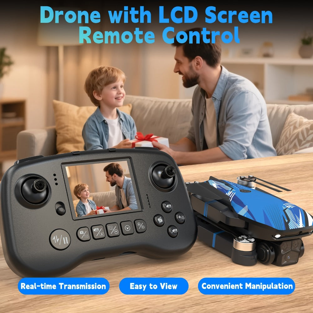 270° Obstacle Avoidance Drone with 2.8" LCD Screen & Dual Cameras – Brushless Motor, Foldable RC Quadcopter for Beginners Adults, Altitude Hold, 3D Flips, Headless Mode, One-Key Takeoff Landing