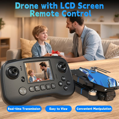 270° Obstacle Avoidance Drone with 2.8" LCD Screen & Dual Cameras – Brushless Motor, Foldable RC Quadcopter for Beginners Adults, Altitude Hold, 3D Flips, Headless Mode, One-Key Takeoff Landing