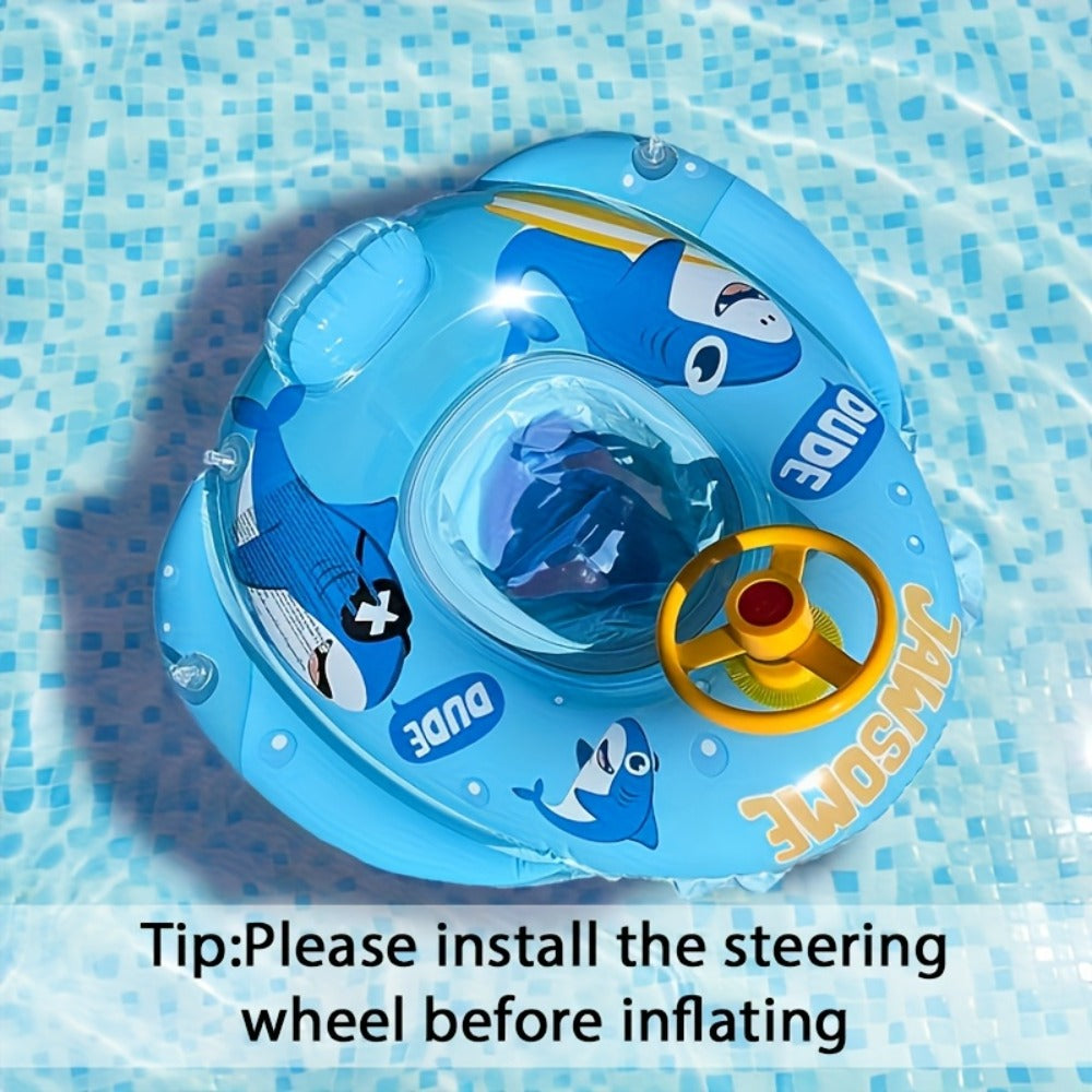 Cute Cartoon Animal Inflatable Pool Float for Kids & Adults – Fun Colorful Beach Floatie Summer Water Toy for Swimming Pool Lake Beach Backyard Vacation, Blue Green Pink