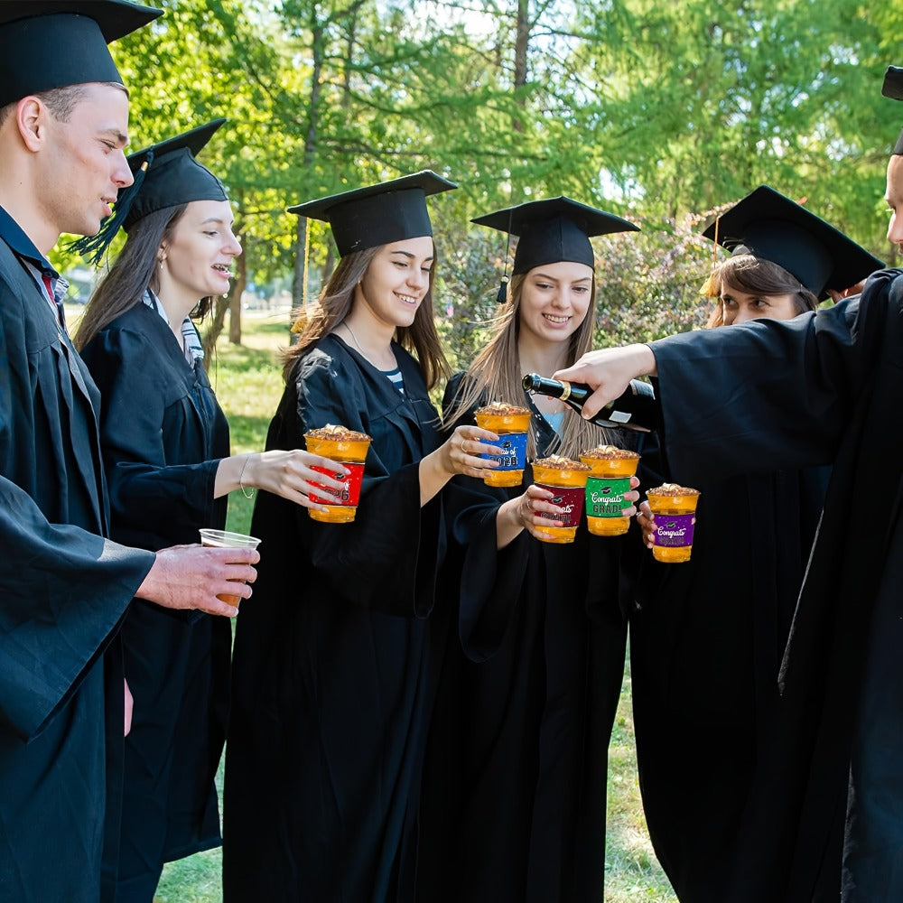 Graduation Party Plastic Mugs 100 Pack 14oz – 2026 Graduation Ceremony Cups in Multiple Colors for Graduation Parties, Celebrations & Party Essentials – Black, Red, Blue, Green, Purple & More