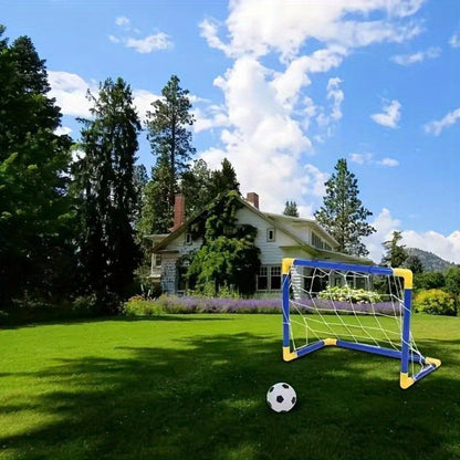 Kids Youth Football Goal Set – 2pcs Portable Easy-Assemble Soccer Goals for Indoor & Outdoor Play | Family Entertainment & Sports Training Gift for Boys and Girls