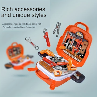 A 22pcs Toy Backpack Set Designed for Boys, Featuring Pretend Home Repair Tools. Perfect for Christmas And Halloween Gifts, on for Toys
