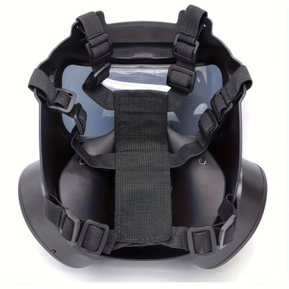 Tactical CS Costume Prop Mask Plastic Airsoft Style – Military Face Mask for Men Halloween Cosplay Role Play CS Simulation Outdoor Camping Movie Stage Props Cool Dress Up Black Tri-Color