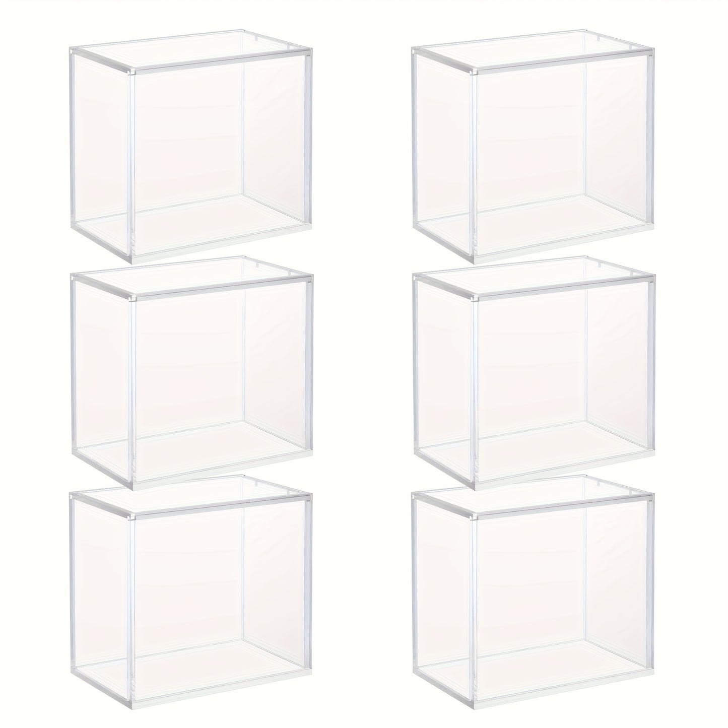 3/4/6pcs Magnetic Booster Box Acrylic Display Case 5.8"Lx3.5"Dx5.3"H (NOT For ETB) Thick Protective Acrylic Case Storage Box For Card Collector